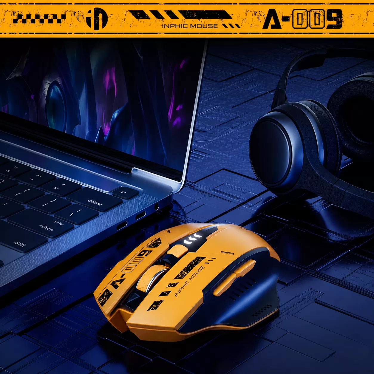 Chuột không dây Bluetooth và 2.4Ghz inphic® A9 Bumblebee V2