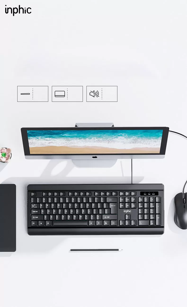 Bàn phím máy tính có dây inphic® V580