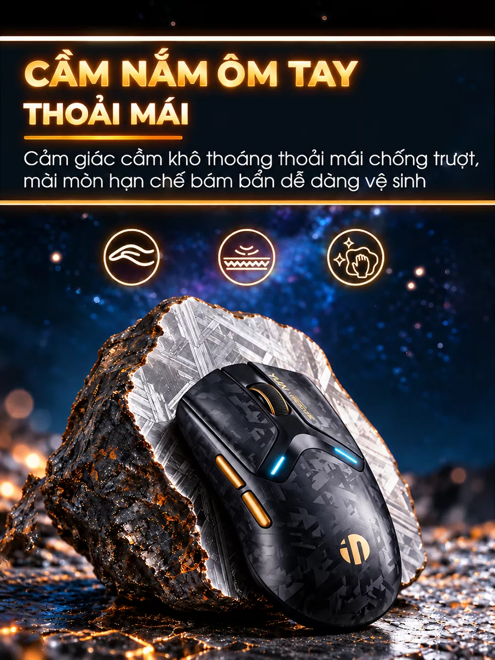 Chuột chơi game không dây inphic® YUN