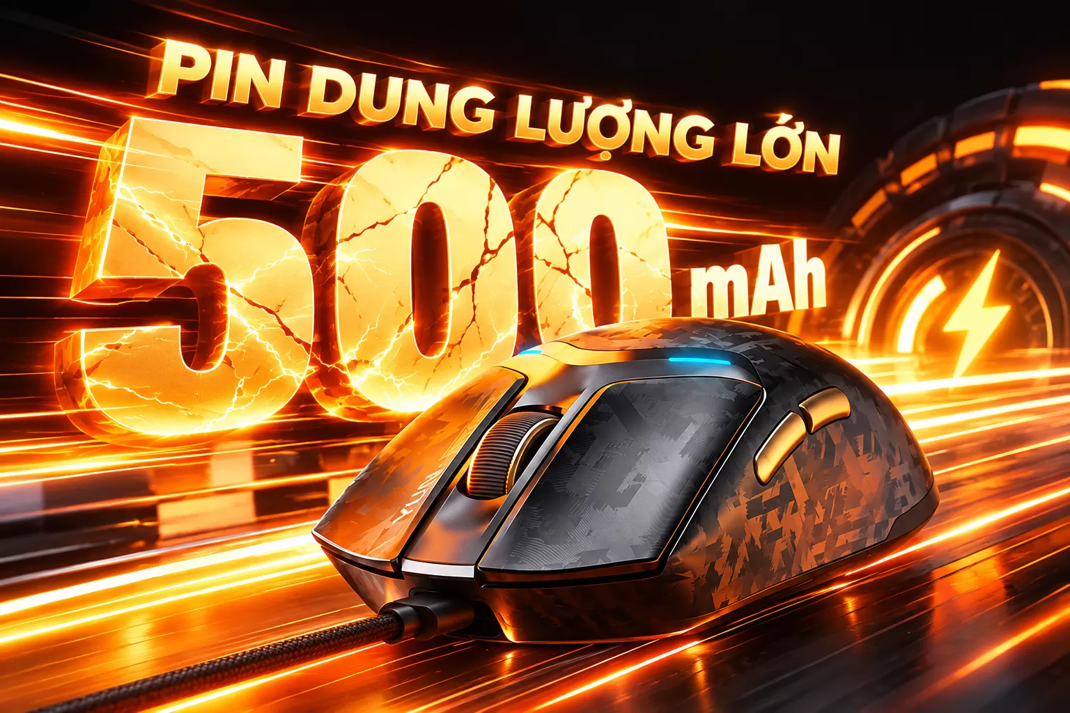 PIN 500mAh – BỀN BỈ CẢ NGÀY