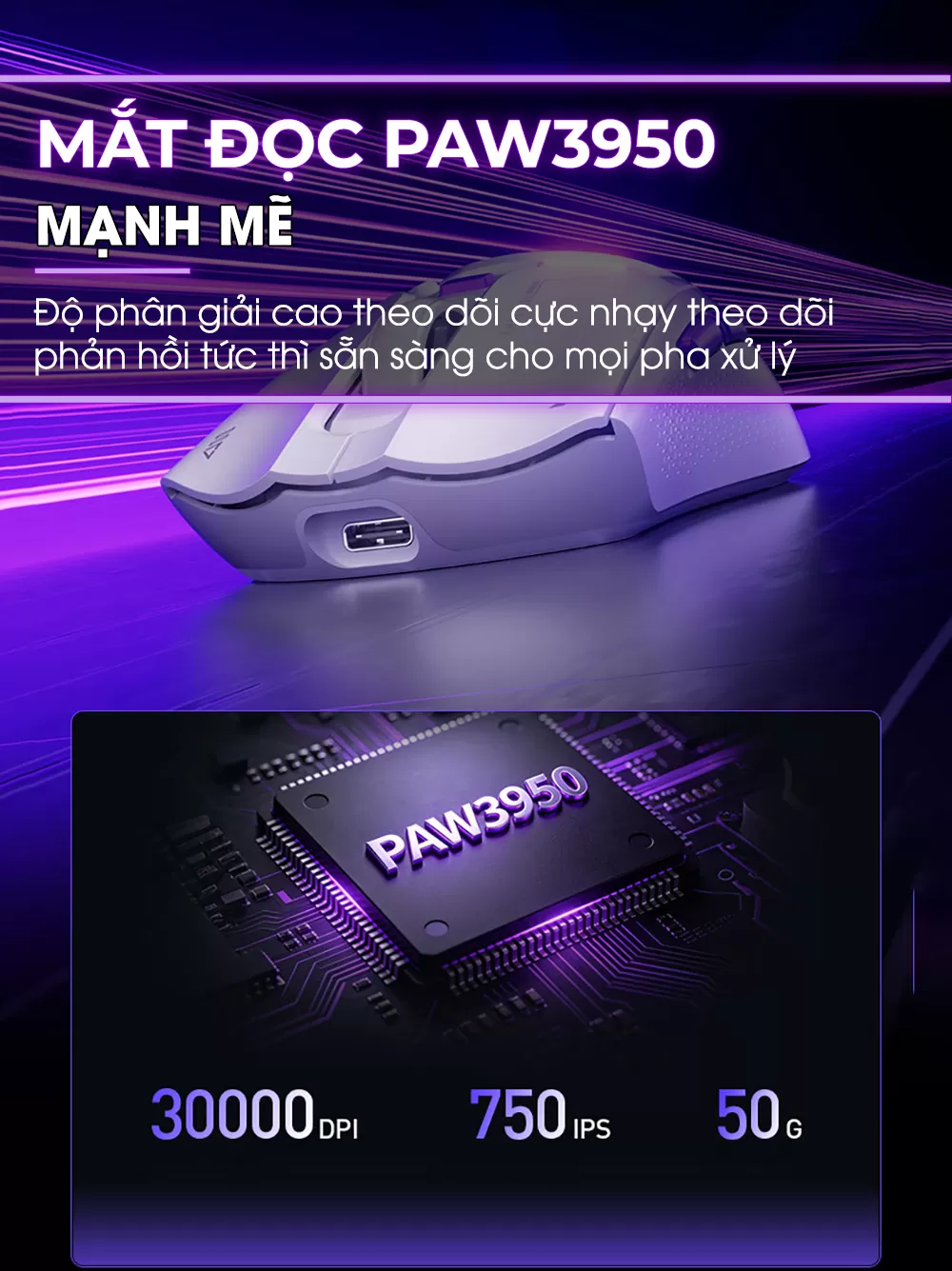 Chuột chơi game không dây inphic® ZHEN