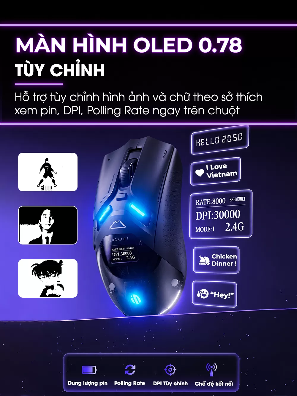 Chuột chơi game không dây inphic® ZHEN