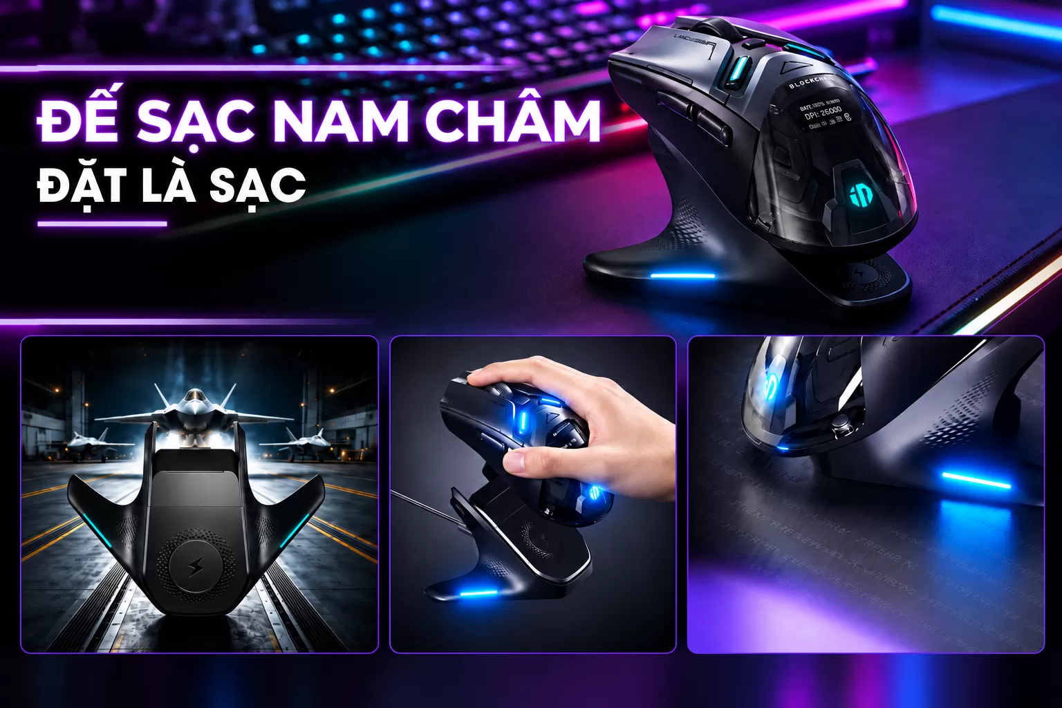 Đế sạc nam châm tiện lợi