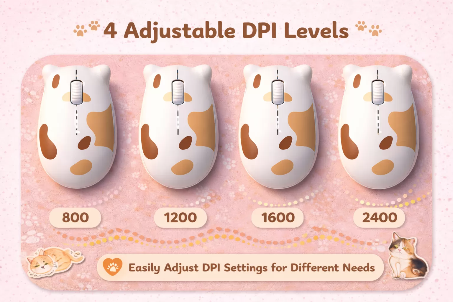 4 Mức DPI Linh Hoạt