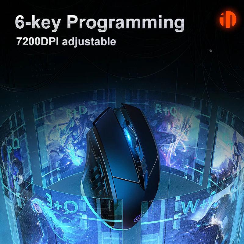 Chuột chơi game có dây inphic® W1 silent click