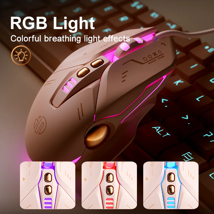 Chuột chơi game có dây inphic® W8 Version II RGB Light