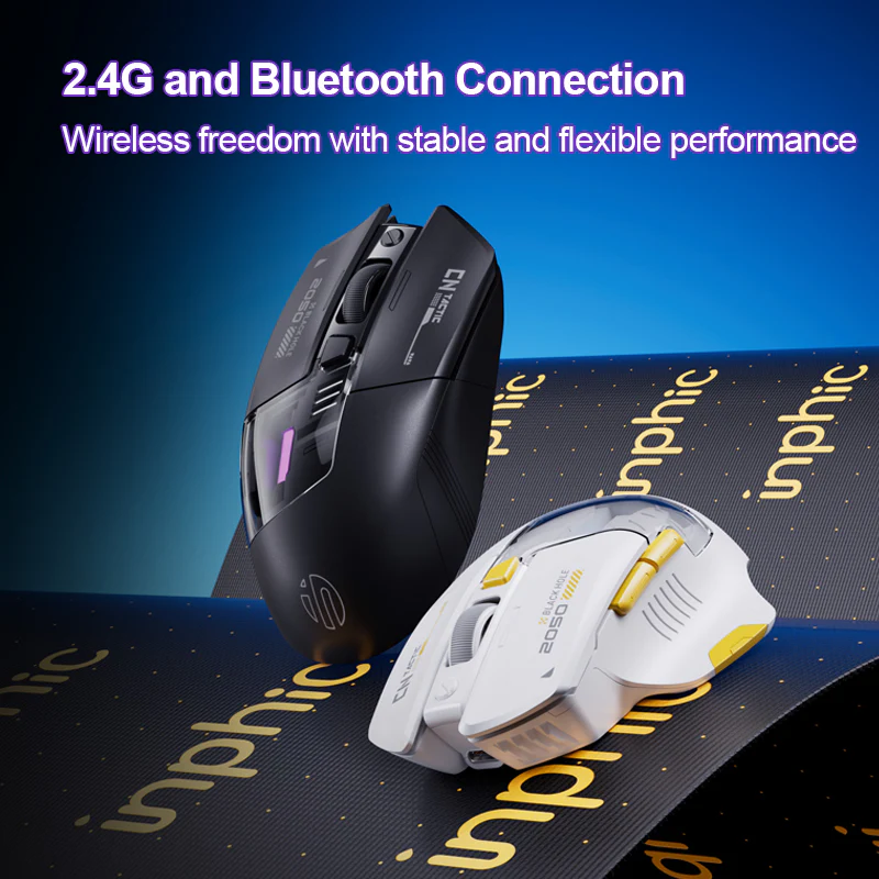 Chuột không dây INPHIC A9 Explorer V2 Bluetooth và 2.4G