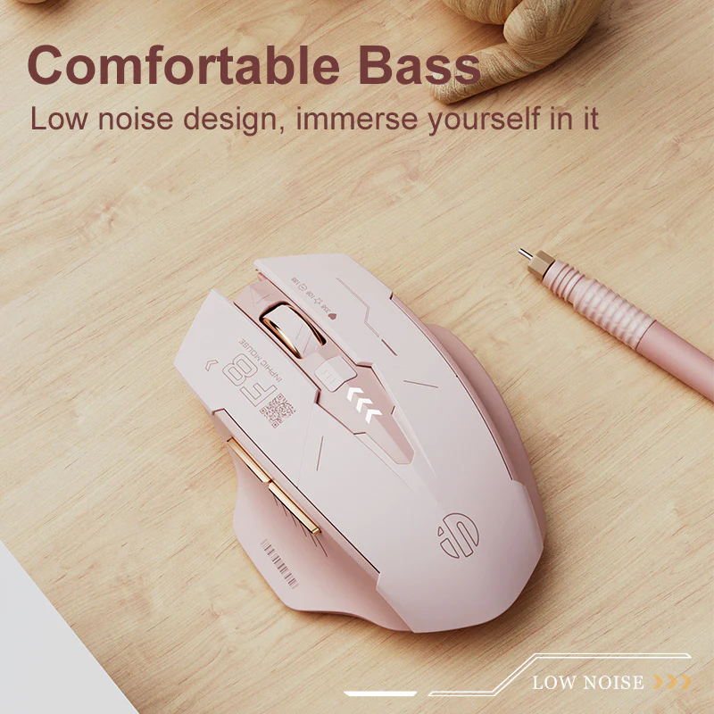Chuột không dây sạc lại inphic® F8 Version Ⅱ 2.4G
