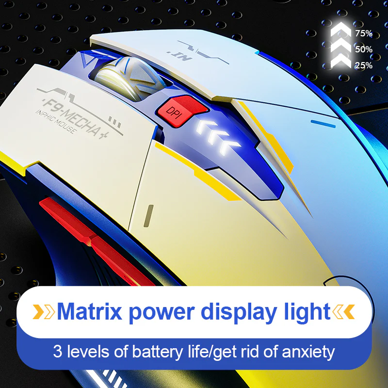 Chuột văn phòng không dây inphic® F9 2.4G với chức năng nhấp chuột im lặng