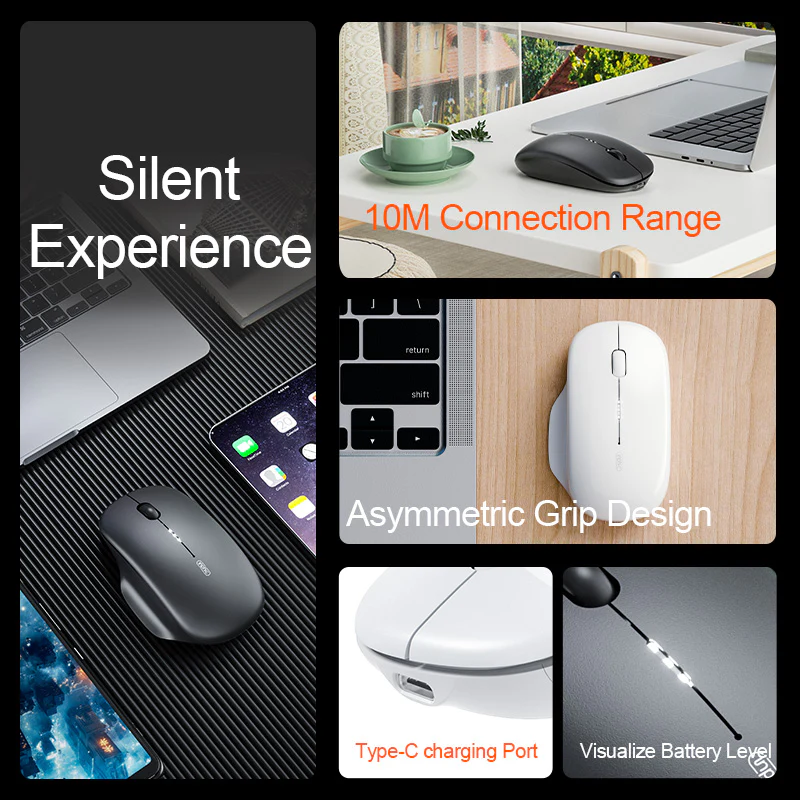 Chuột không dây inphic® M1 II mỏng và yên tĩnh 2.4G