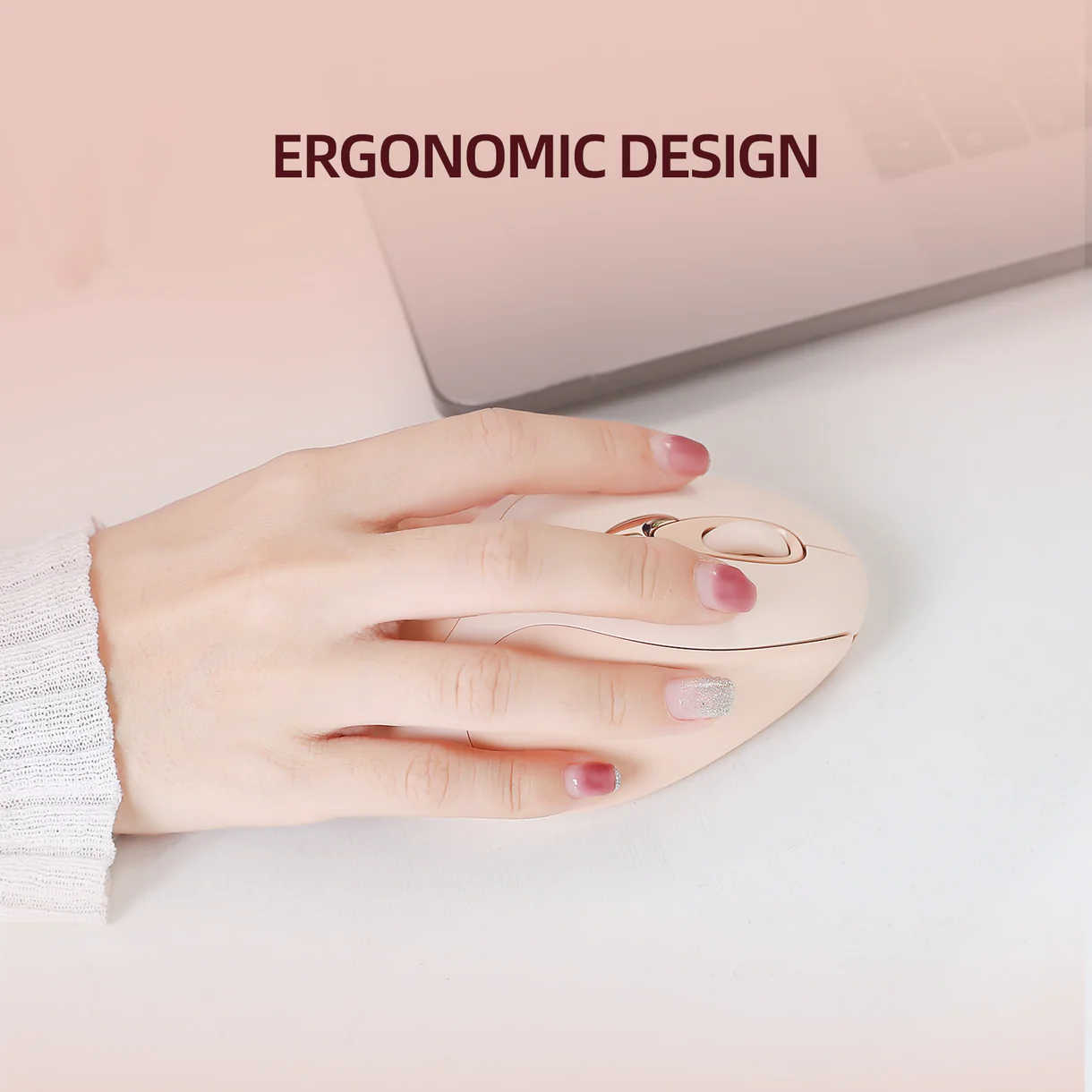 Chuột không dây inphic® M8 2.4G với chức năng nhấn im lặng.