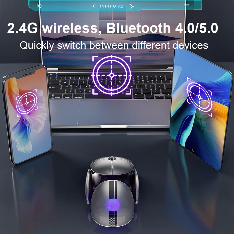 Chuột không dây inphic® X2 Bluetooth và 2.4G