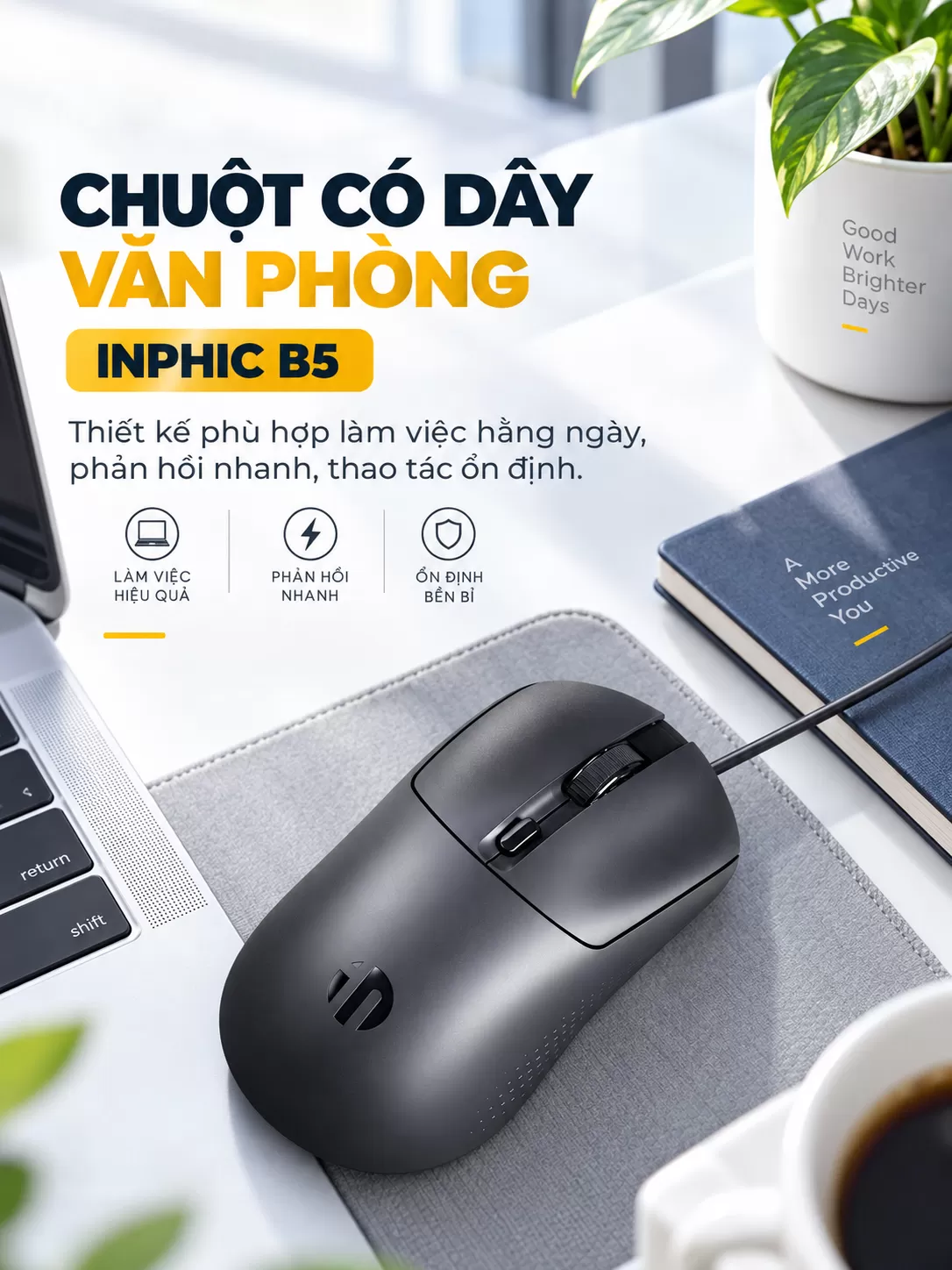 Chuột chơi game có dây inphic® B5