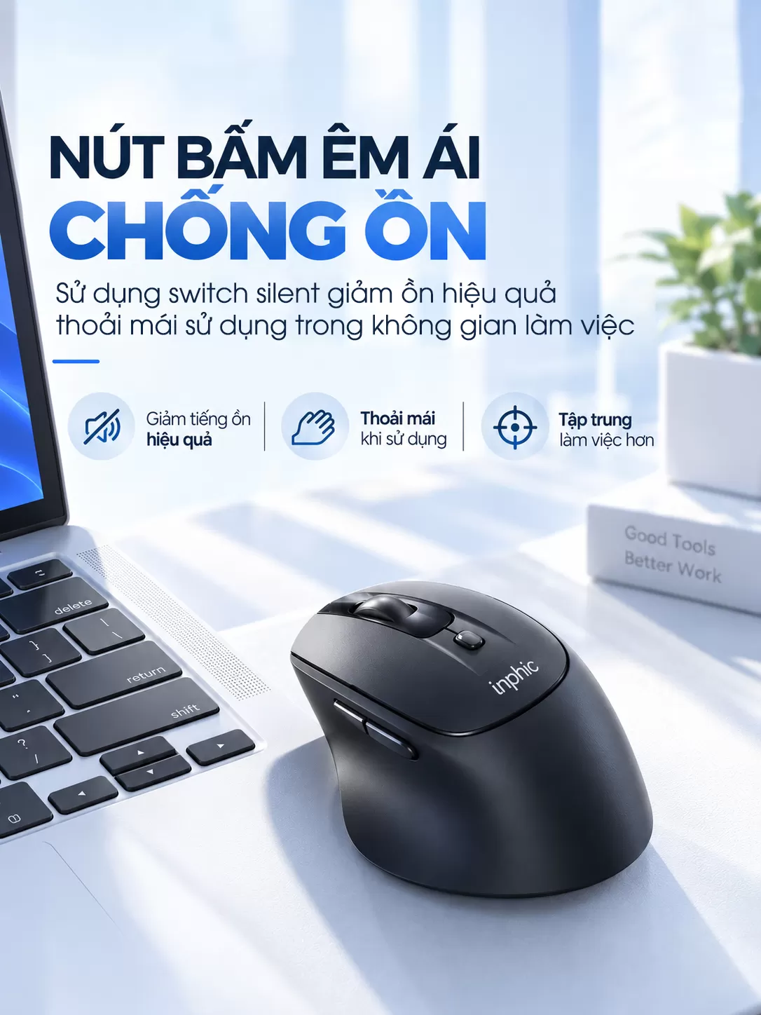Chuột chơi game không dây inphic® M2Pro