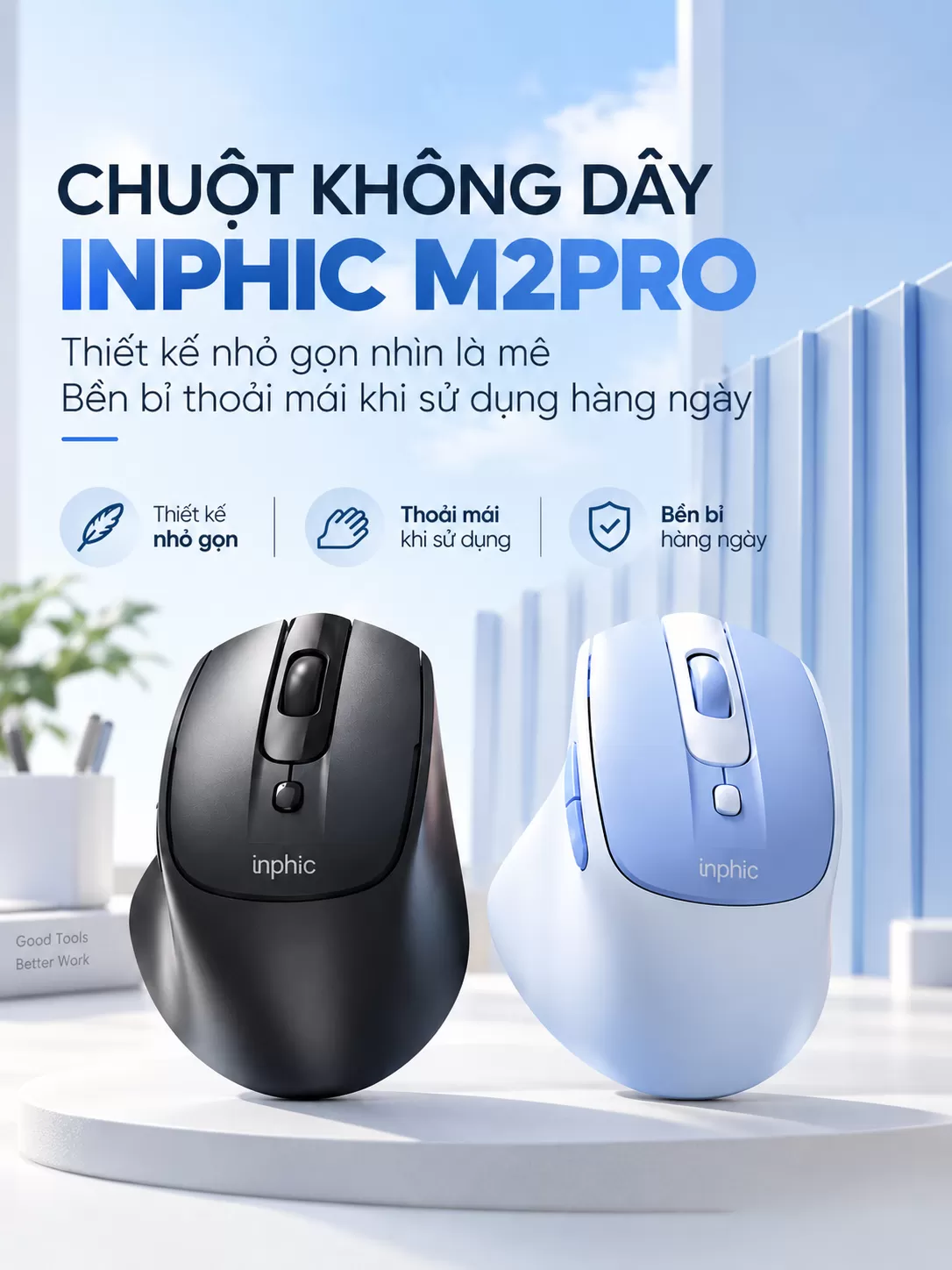 Chuột chơi game không dây inphic® M2Pro