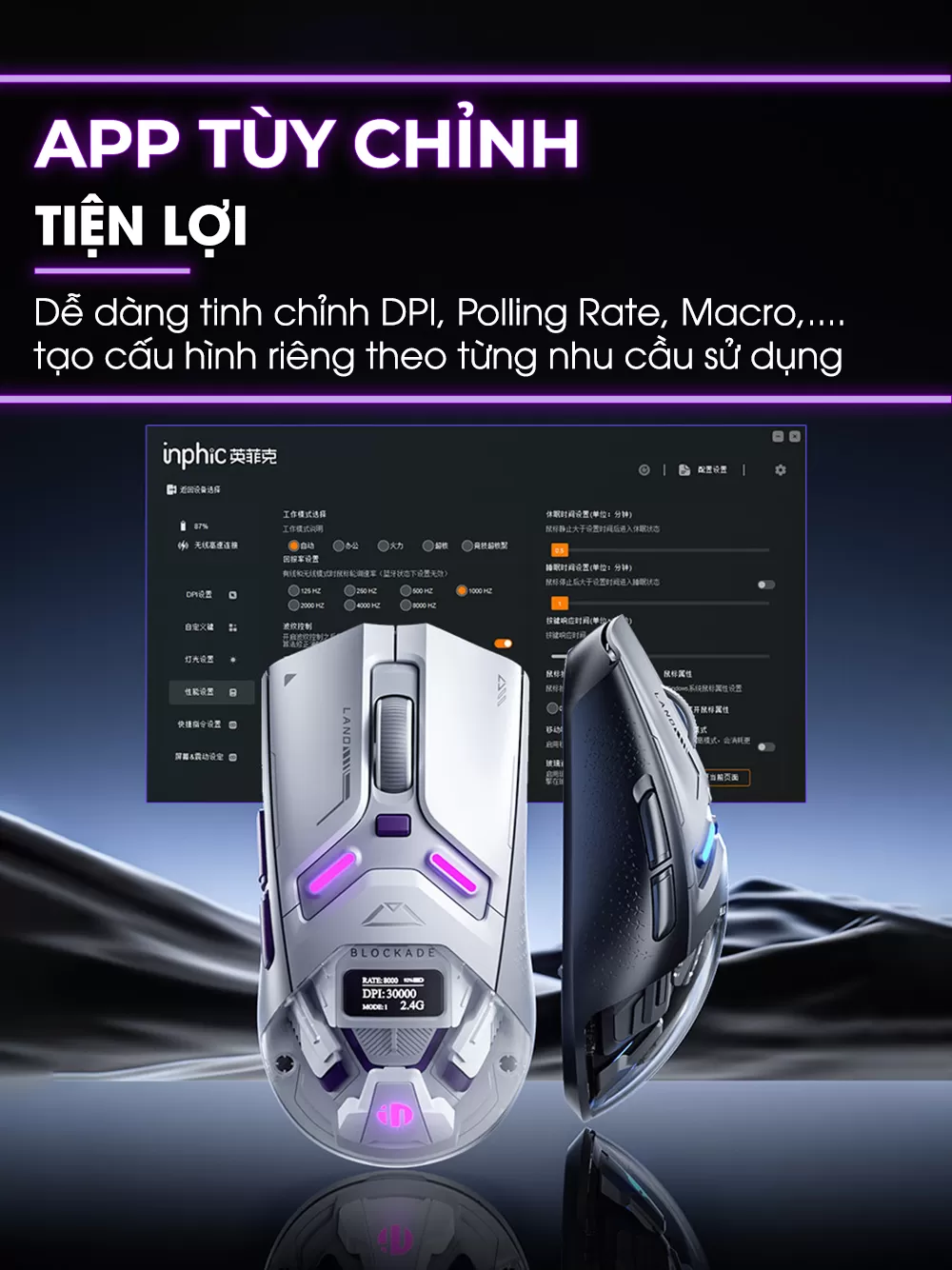 Chuột chơi game không dây inphic® ZHEN
