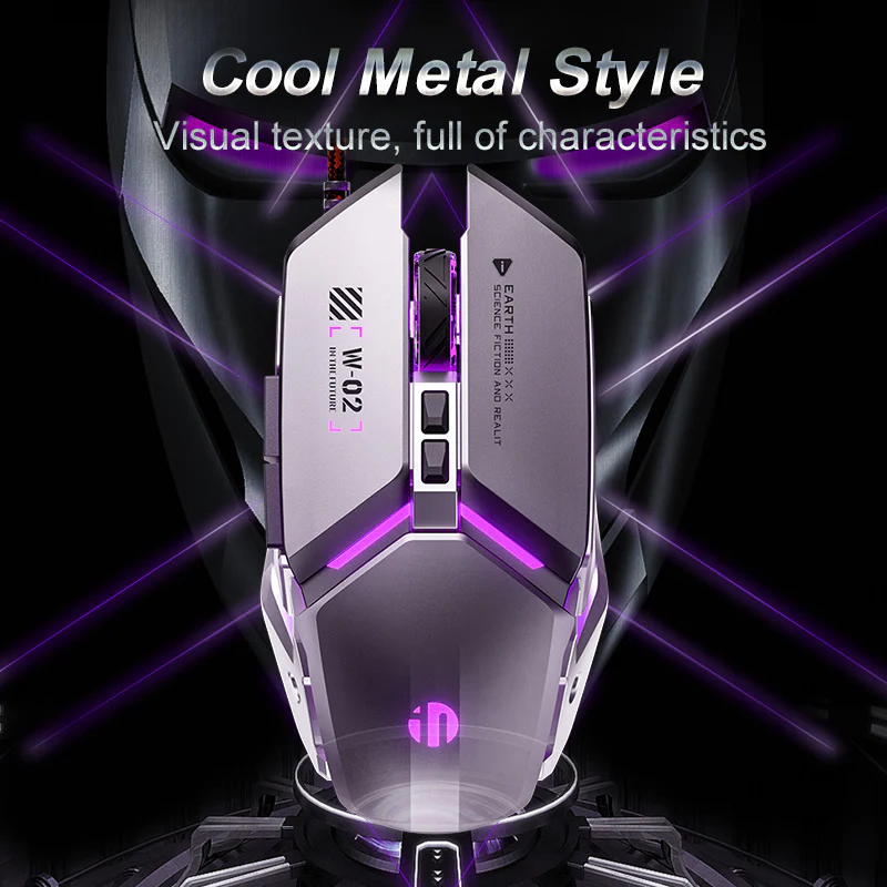 Chuột chơi game có dây im lặng inphic® W2 Version II