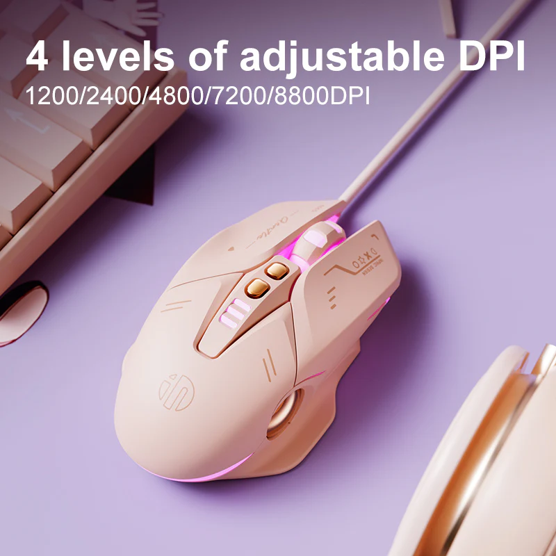 Chuột chơi game có dây inphic® W8 Version II RGB Light