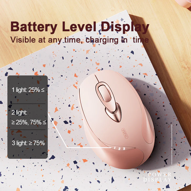 Chuột không dây im lặng 2.4G inphic® M8P dành cho nữ