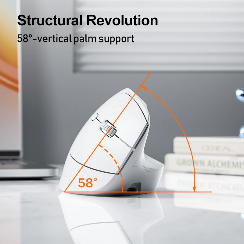 inphic® X9 Silent 2.4G Wireless Vertical Mouse